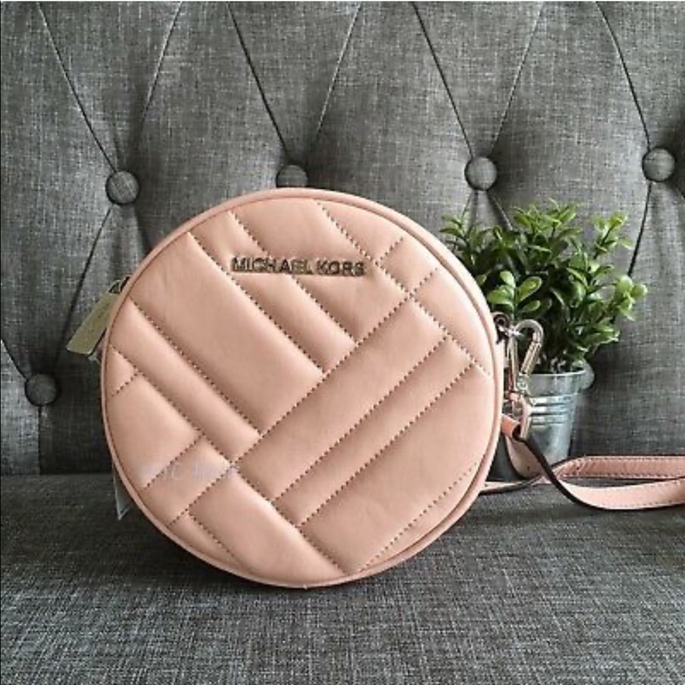 MK Quilted Pink Leather CrossBody Michael Kors